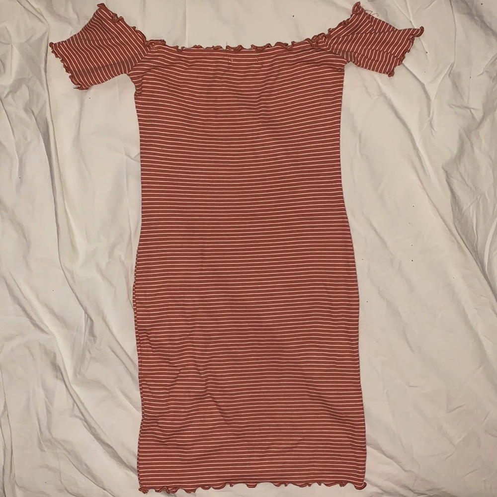 striped bodycon dress